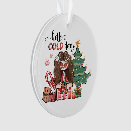 Premium Hallo koude dagen Ornament (voorkant)