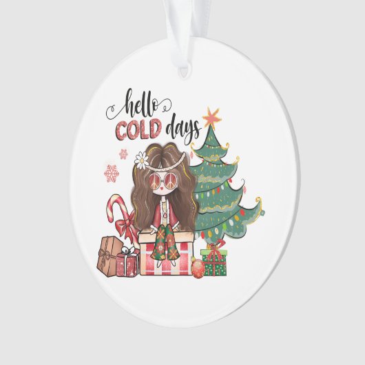 Premium Hallo koude dagen Ornament (voorkant)