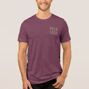 Premium Heren T-Shirt Aangepast Logo Burgundy Maro