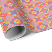 Premium Indiaans geometrisch bloempatroon Cadeaupapier (Rol Hoek)