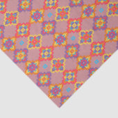 Premium Indiaans geometrisch bloempatroon Tissuepapier (Detail)