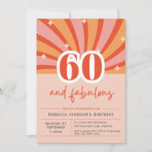 Premium Invitation 60 en fantastische retro Kaart (Voorkant)