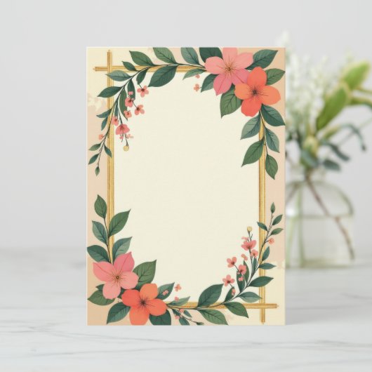 PREMIUM Invitation Kaart Design (Staand voorkant)