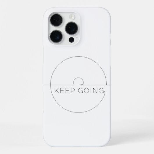 Premium iPhone Case ‘Keep Going’ – Minimalist Hoesje (Achterkant)