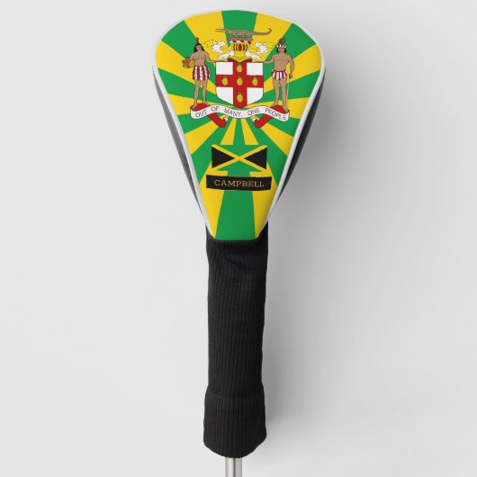 Premium Jamaica Golf & Jamaicaanse vlag / Patriots Golfheadcover (Voorkant)