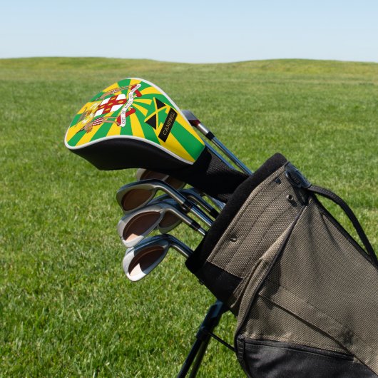 Premium Jamaica Golf & Jamaicaanse vlag / Patriots Golfheadcover (Insitu)