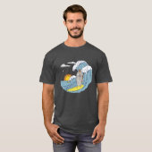 Premium Jesus Surfen - Verdrietig t-shirt (Voorkant volledig)