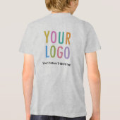 Premium Jongens Wit T-Shirt Custom Company Logo (Achterkant)