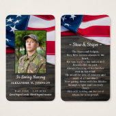 Premium - Kaart van begrafenis Prayer Flag Foto (Voorkant /achterkant)