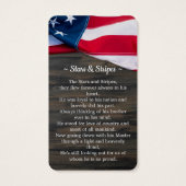 Premium - Kaart van begrafenis Prayer Flag Foto (Achterkant)