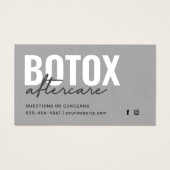 Premium - Kaart voor grijze botox-injectie (Voorkant)