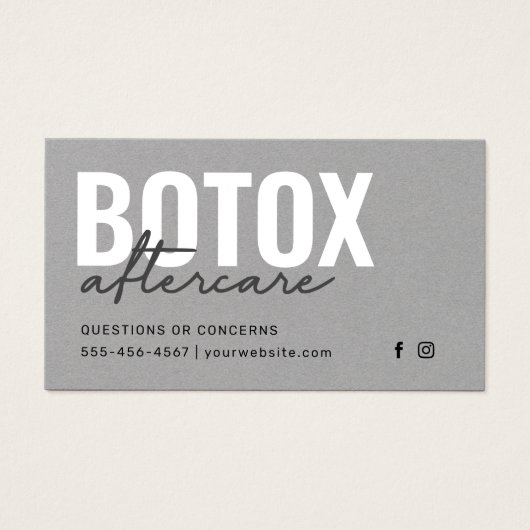 Premium - Kaart voor grijze botox-injectie (Voorkant)