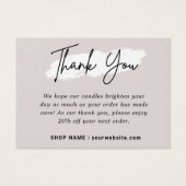 Premium-kaarteninstructies - Hartelijk dank Visitekaartje (Voorkant)