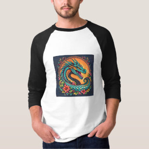 Premium katoenen dragon design T-shirt. T-shirt