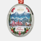 Premium Kerst Dorp Ronde Ornament  (Links)