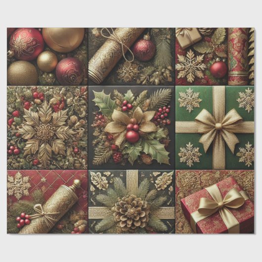 Premium kerstcadeaus cadeaupapier (Vlak)