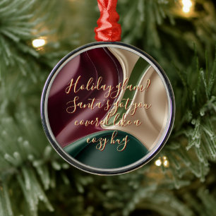 Premium kerstornament in stijlvolle grafische vorm metalen ornament