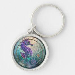 Premium Keyring ‘Mosaic Seahorse Zee Collectie’ Sleutelhanger