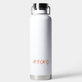 Premium KING RVS drankcontainer Wit Waterfles (Achterkant)
