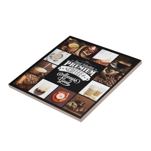Premium koffie altijd goed tegeltje (Zijkant)