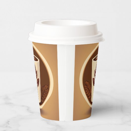 Premium koffiebeker Vector Logo Papieren Bekers (Rechts)