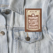 Premium koffiebonen eten poster café Barista Button (Insitu)