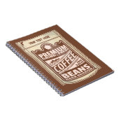 Premium koffiebonen eten poster café Barista Notitieboek (Rechterzijde)