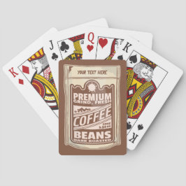 Premium koffiebonen eten poster café Barista Pokerkaarten