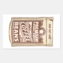 Premium koffiebonen eten poster café Barista Rechthoekige Sticker