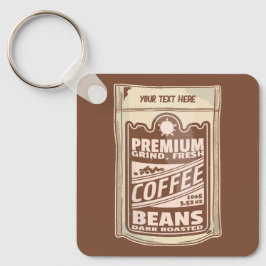 Premium koffiebonen eten poster café Barista Sleutelhanger