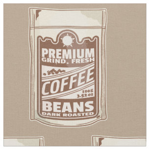 Premium koffiebonen eten poster café Barista Stof