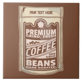 Premium koffiebonen eten poster café Barista Tegeltje