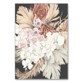 Premium - koolstof - Pampas grass Floral Wedding Kaart (Achterkant)