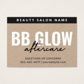 Premium Kraft BB Glow Facial After Care Kaart (Voorkant)