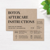 Premium Kraft Botox Injectie Nazorg Kaart (Bureau)