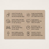 Premium Kraft Botox Injectie Nazorg Kaart (Achterkant)