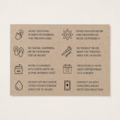 Premium Kraft Brow Tint Aftercare Kaart (Achterkant)