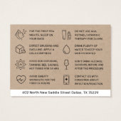 Premium Kraft Dermal Filler Natercare Advice Kaart (Achterkant)