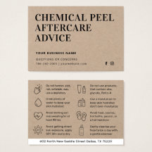 Premium Kraft Eco Chemical Peel Aftercare Kaart