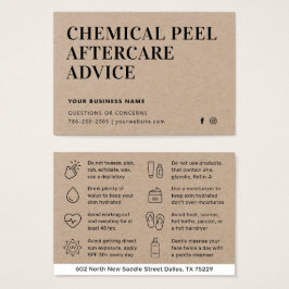 Premium Kraft Eco Chemical Peel Aftercare Kaart