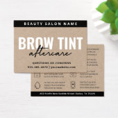 Premium Kraft Eco Eyebrow Tint Aftercare Kaart (Bureau)