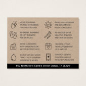 Premium Kraft Eco Eyebrow Tint Aftercare Kaart (Achterkant)