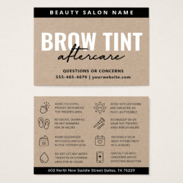 Premium Kraft Eco Eyebrow Tint Aftercare Kaart