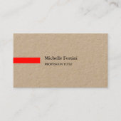 Premium Kraft Elegant Plain Minimalist Visitekaartje (Voorkant)