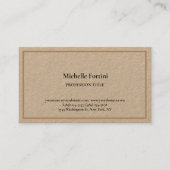 Premium Kraft Elegant Plain Simple Minimalist Visitekaartje (Voorkant)