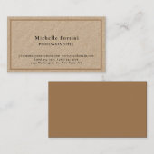 Premium Kraft Elegant Plain Simple Minimalist Visitekaartje (Voorkant / Achterkant)