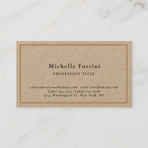 Premium Kraft Elegant Plain Simple Minimalist Visitekaartje