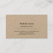 Premium Kraft Elegant Plain Simple Minimalist Visitekaartje (Voorkant)