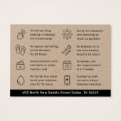 Premium Kraft Eyebrow Tint Henna Brows Aftercare Visitekaartje (Achterkant)