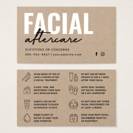 Premium Kraft Facial Aftercare Instructions Kaart